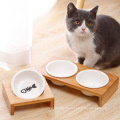 Keramik Single Double Pet Food Bowl mit Ständer